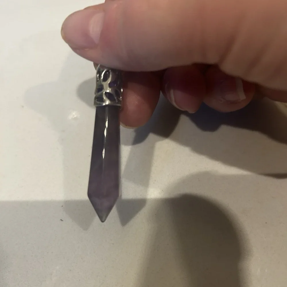 Purple Crystal Pendant Celestial Hippie Metaphysical Spiritual